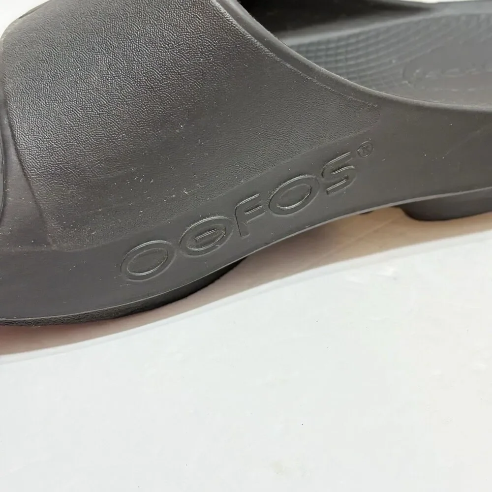 OOFOS OOahh Sport Flex Slides M 7 W 9 Black Comfort Recovery Sandals